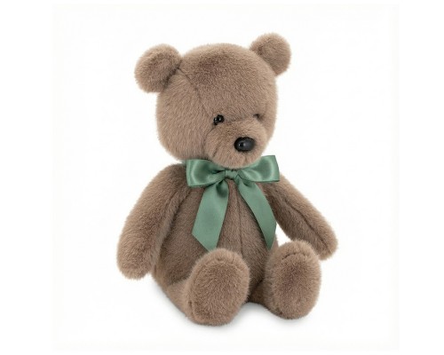 Медвежонок Тёпа мокко с зеленым бантом 25