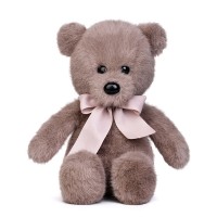 Медвежонок Тёпа мокко с пудровым бантом 25