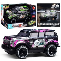 Машина "Скорость дороги" 1:20, свет, звук, в коробке