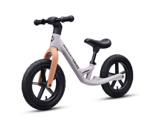 Беговел 12" Rocket, колеса надувные, рама нейлон, цвет серый