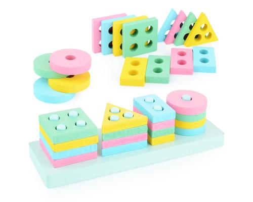 Логическая пирамидка "Цветные формы"