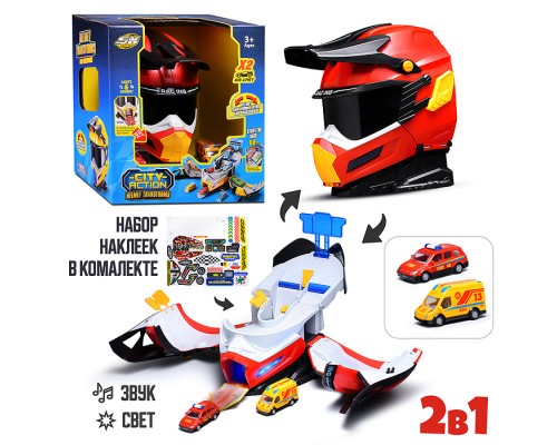 Парковка "Автотрек-трансформер. Пожарник" в коробке