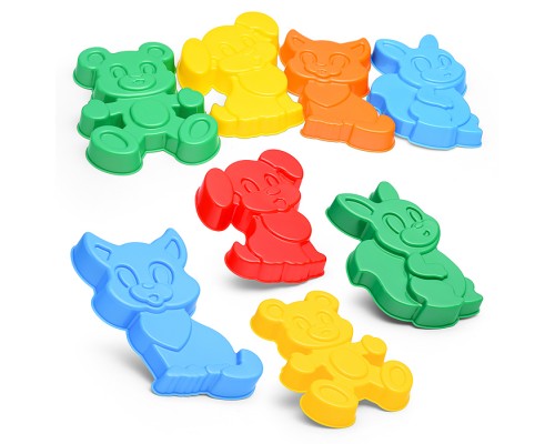 Формочки (белочка+песик+котенок+медведь)