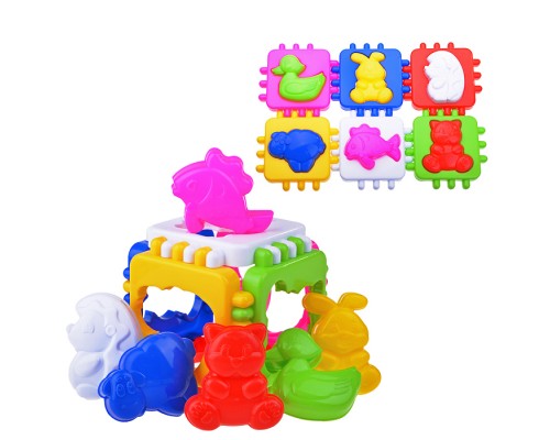 Логический куб "Веселые зверята"