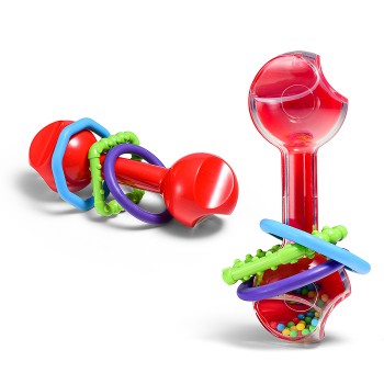 Погремушка "Гантелька" прозрачная