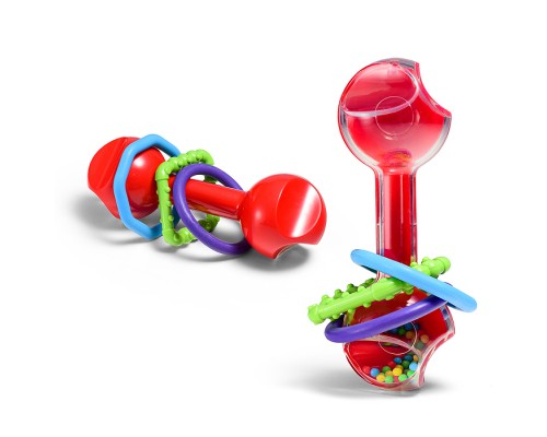 Погремушка "Гантелька" прозрачная