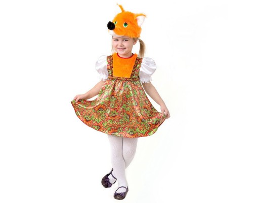 Изделие швейное для девочек "Лиса Лизавета" (Платье, головной убор) р.128-64