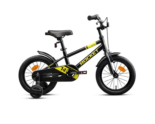 Велосипед 14" Rocket Gloss, цвет черный