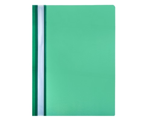 Папка-скоросшиватель A4 с прозрачным верхним листом, 100/110 мкм, без индивидуальной маркировки, зеленая