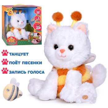 Кот "Пчелёнок" на батарейках, в коробке