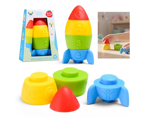 Пирамидка "Яркая ракета" в коробке