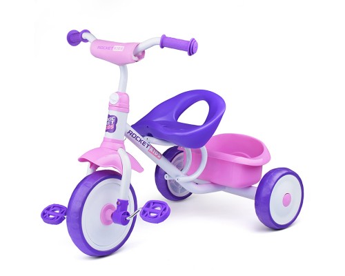 Велосипед трехколесный Rocket, колеса EVA 9"/7",  цвет белый