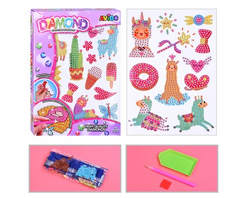 Мозаика алмазная "В мире альпак" в коробке