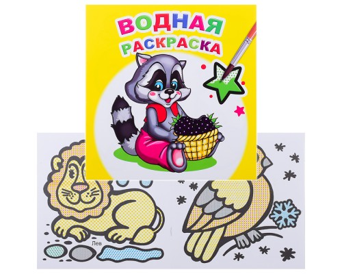 Водная раскраска. Заботливый енот