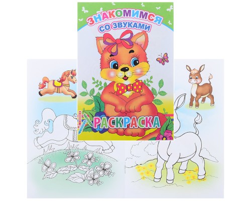 Книга-раскраска. Знакомимся со звуками 6+