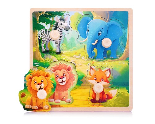 Пазл-вкладыш "Животные в лесу"