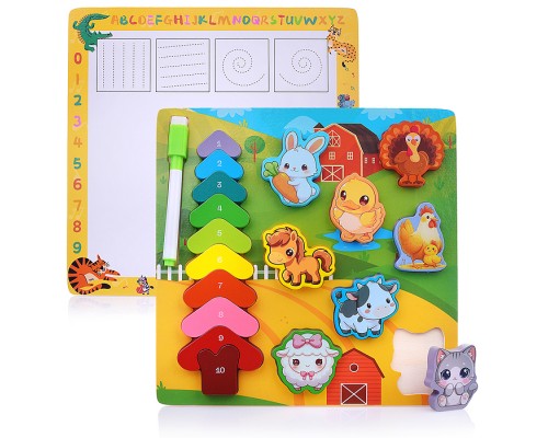 Пазл-вкладыш "Веселые животные"