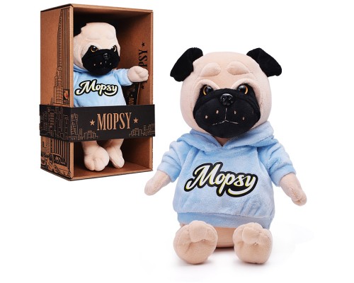 Мопс Мопси в худи, 20 см, в коробке