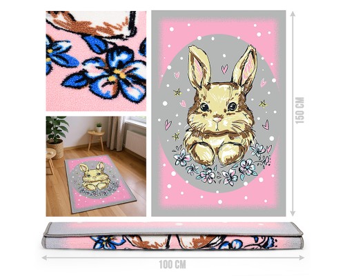 Ковер "Зайчонок" дет. 1х1,5 прямоугольный
