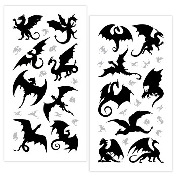 Переводные татуировки. Драконы