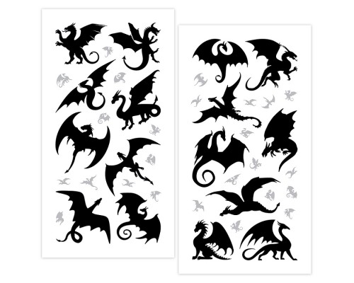 Переводные татуировки. Драконы