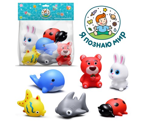 Набор игрушек для купания "Неразлучные друзья" в пакете