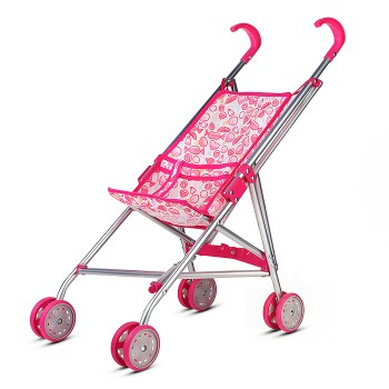 Коляская кукольная трость, металлическая, принт сладости
