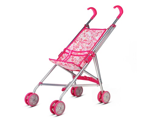 Коляская кукольная трость, металлическая, принт сладости