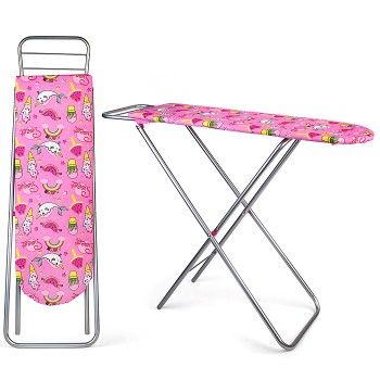 Доска для глажения металлическая, принт розовый мир