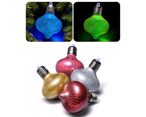 Набор новогодних украшений "Блестящий фонарик" (4шт х 10см)