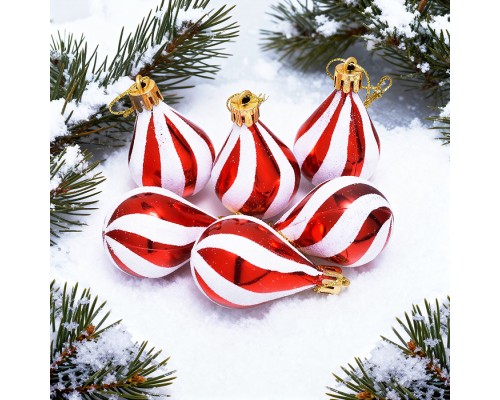 Набор новогодних украшений "Карамельки" (6шт х 5,8см)