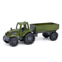 Трактор "Иван" с бортовым прицепом Военный