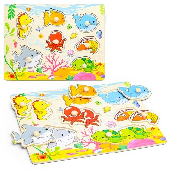 Пазл-вкладыш "Морской мир"