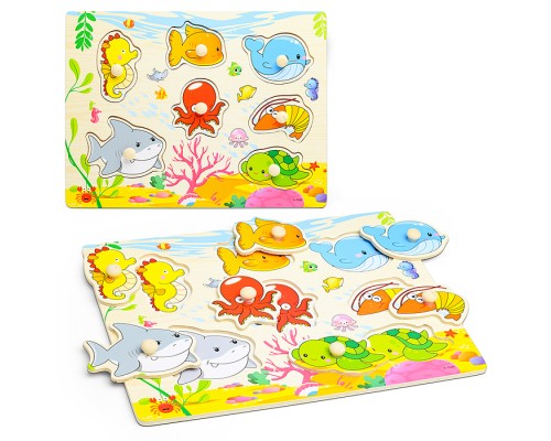 Пазл-вкладыш "Морской мир"