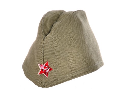 Пилотка ХАКИ звезда металлическая карнавальная детская р.51-53