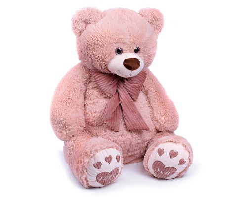 Медведь Пьер с бантом В130 пудра