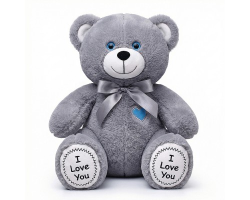 Медведь Фил, 30 см сидя, серый