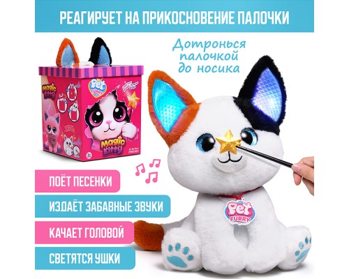 Кошка "Сима" (поёт, записывает, светится) в коробке