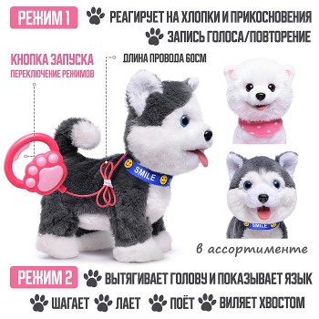 Собака "Джек" (записывает, поёт, двигается) в пакете