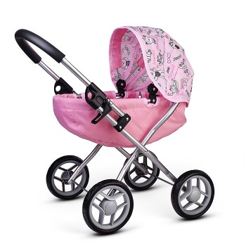 Коляская кукольная прогулочная, металлическая, складная