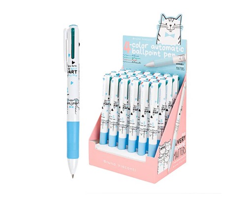 Ручка шариковая "Best Friends" автоматическая, 0.5 мм, 4 цвета чернил