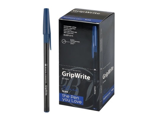 Ручка "GripWrite Black" шариковая 0.7 мм, синяя