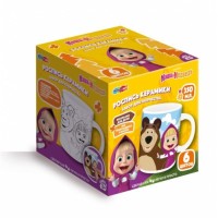 Кружка для росписи "Маша и Медведь"