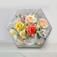 Картина по номерам 37х32 "Бузин. Акварельный букет" Гексагон (28 цветов)