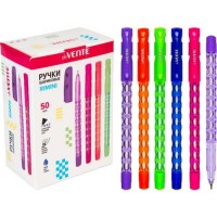 Ручка шариковая "Rimini" d=0,7 мм, ультра гладкое письмо, чернила на масляной основе, цвета корпуса ассорти полупрозрачные, сменный стержень, индивидуальная маркировка, в картонной коробке, синяя