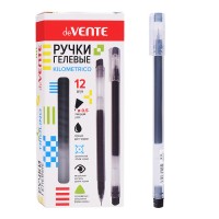 Ручка гелевая "Triolino. Kilometrico" d=0,5 мм, увеличенный объём чернил, длина 1000 м, трёхгранный прозрачный корпус, одноразовая, черная