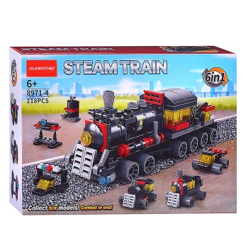 Конструктор "Поезд" (118 дет.) в коробке