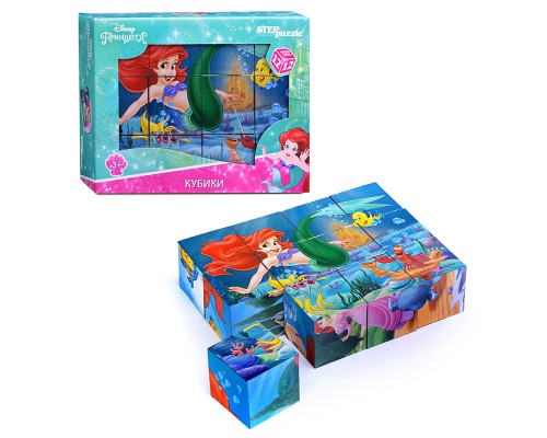 Кубики 12шт "Дисней "Русалочка"