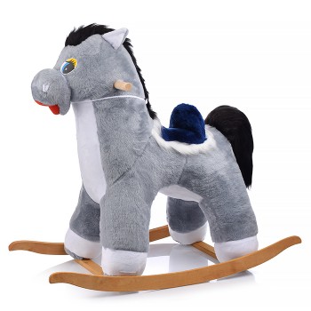 Качалка Конь большой, цвет серый