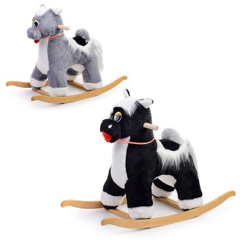 Качалка Конь, цвет серый